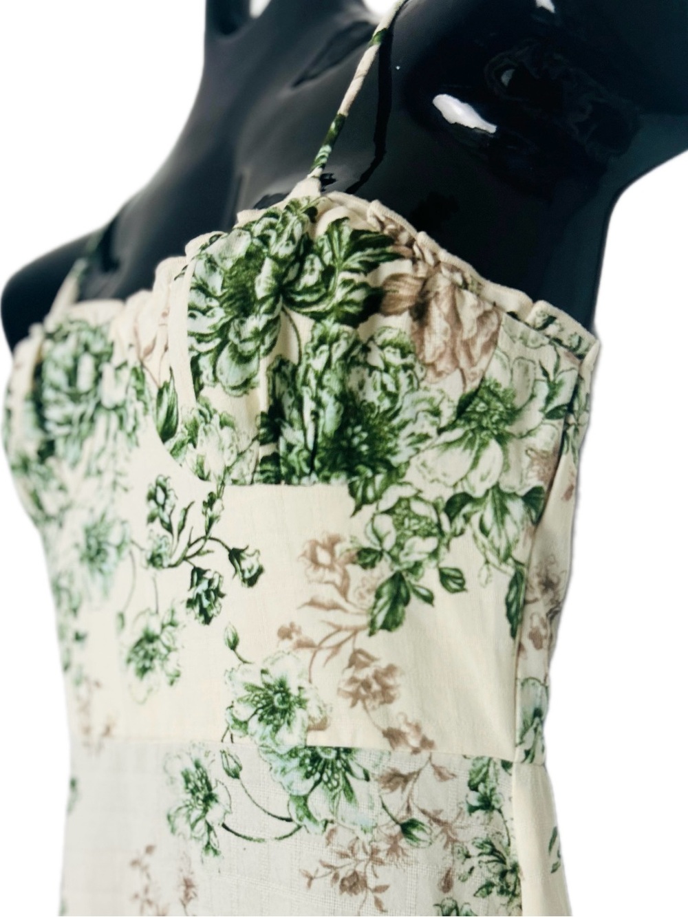 NWOT -Floral Botanical Bustier-style Midi Dress - Picture 11 of 17